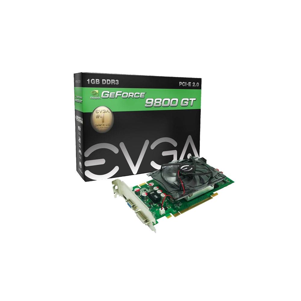 PLACA DE VÍDEO NVIDIA PCI-E EVGA 9800GT 1GB DDR3 256BITS