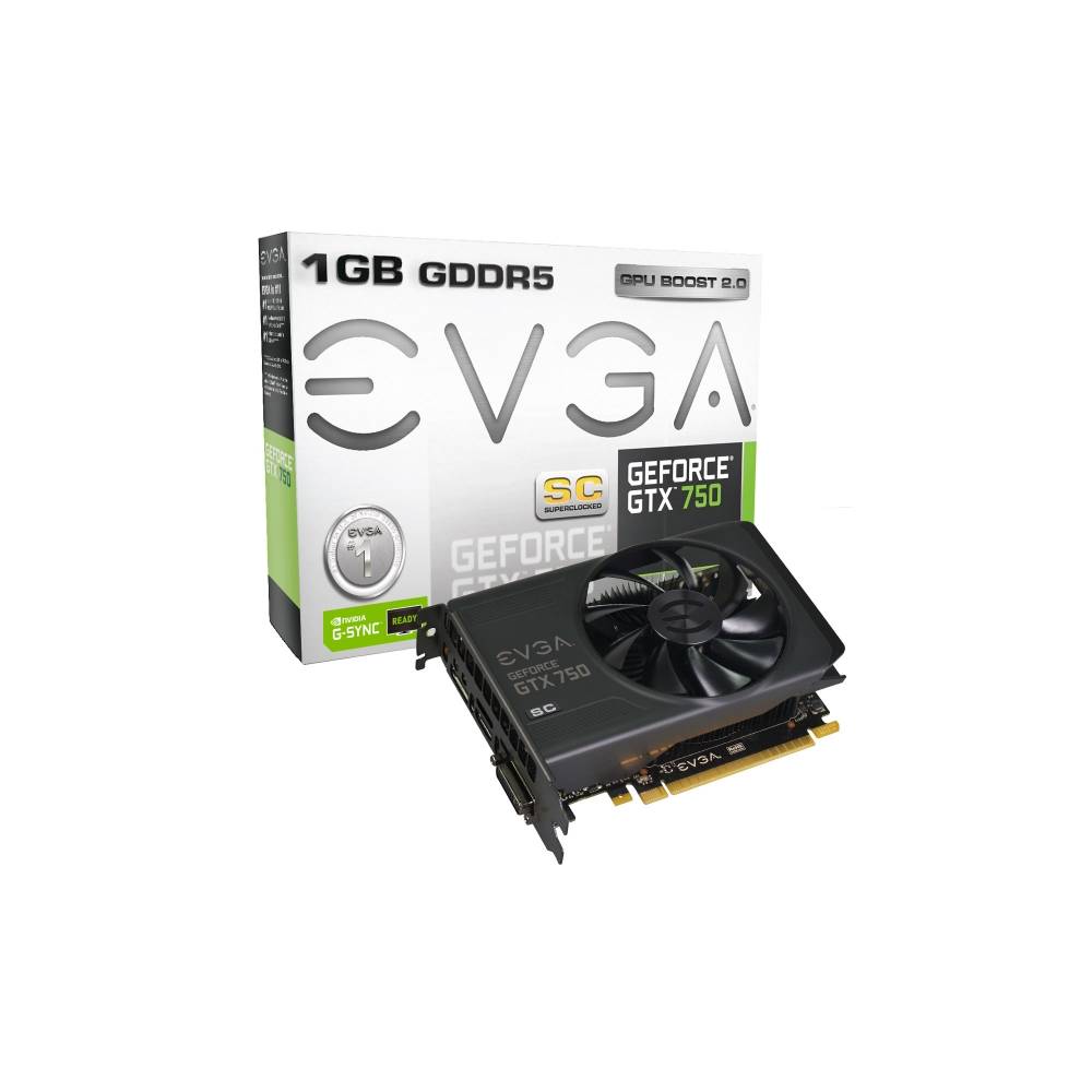 PLACA DE VÍDEO NVIDIA PCI-E EVGA GTX750 1GB SC DDR5 128BITS