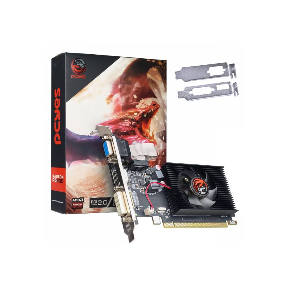 PLACA DE VIDEO AMD RADEON R5 230 2GB DDR3 64 BITS LOW PROFILE