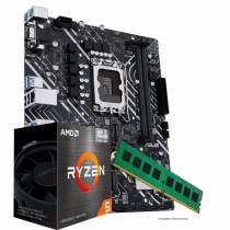 KIT AMD RYZEN 5 5600G + PLACA MÃE A520M + 8GB DDR4
