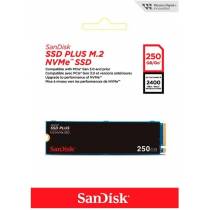 SSD SANDISK PLUS 250GB M.2 2280 NVME PCIE 3.0 - SDSSDA3N-250G-G26